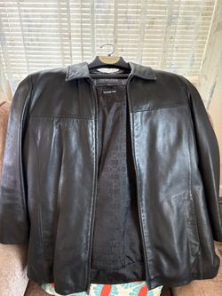 Wilsons Leather Black Zip-Up Jacket