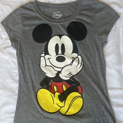 DISNEY | Mickey front and back vinyl cotton tee Size L
