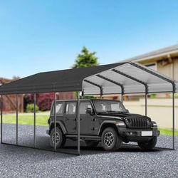 New in Box 12x20 FT Metal Carport with Enhanced Base Outdoor Heavy Duty Garage Car Shelter