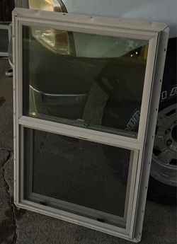 Double Hung Residential Window White Frame
