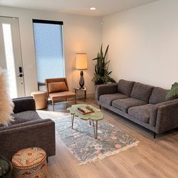 Grey Sofa and Loveseat Living Room Set