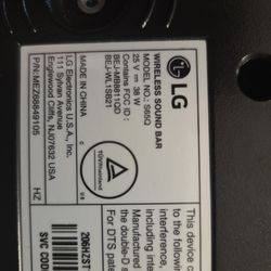 Lg sound bar works good condition needs power supply and wiring tested is loud with bluetooth