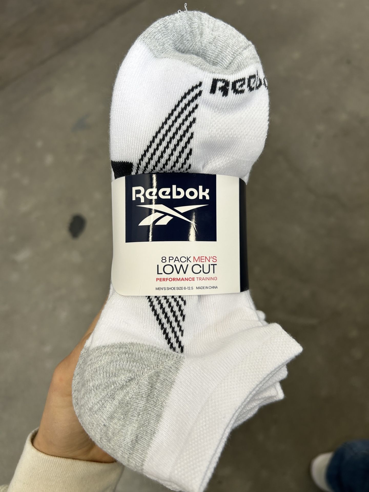 Reebok Men's performance training Low Cut Socks 8 pairs 