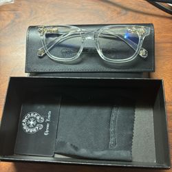 Clear/ Gold Chrome Heart Glasses