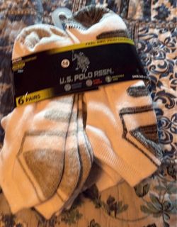New 6 Pack Polo Socks with Tag