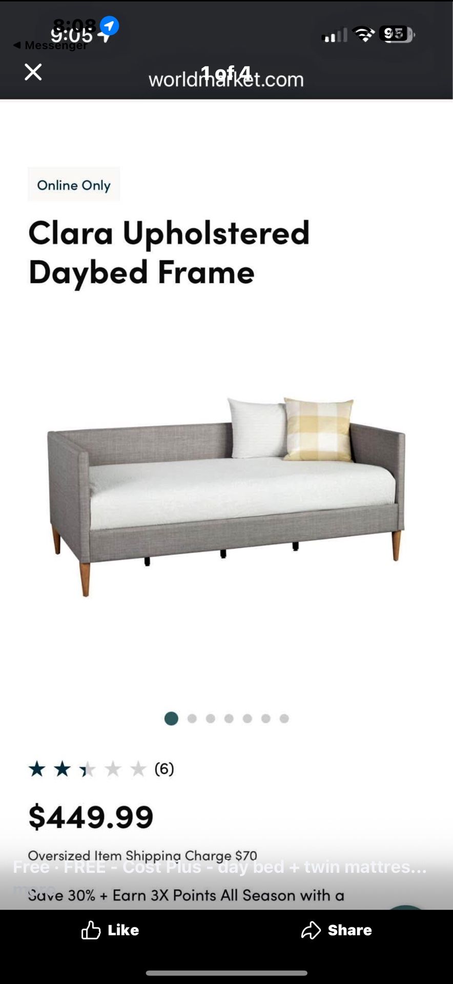 Twin Day Bed Frame (like New)