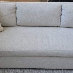 West Elm 94″ Marin Sofa in Performance Basketweave “Alabaster”