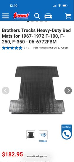 Ford F100 shortbed short bed mat
