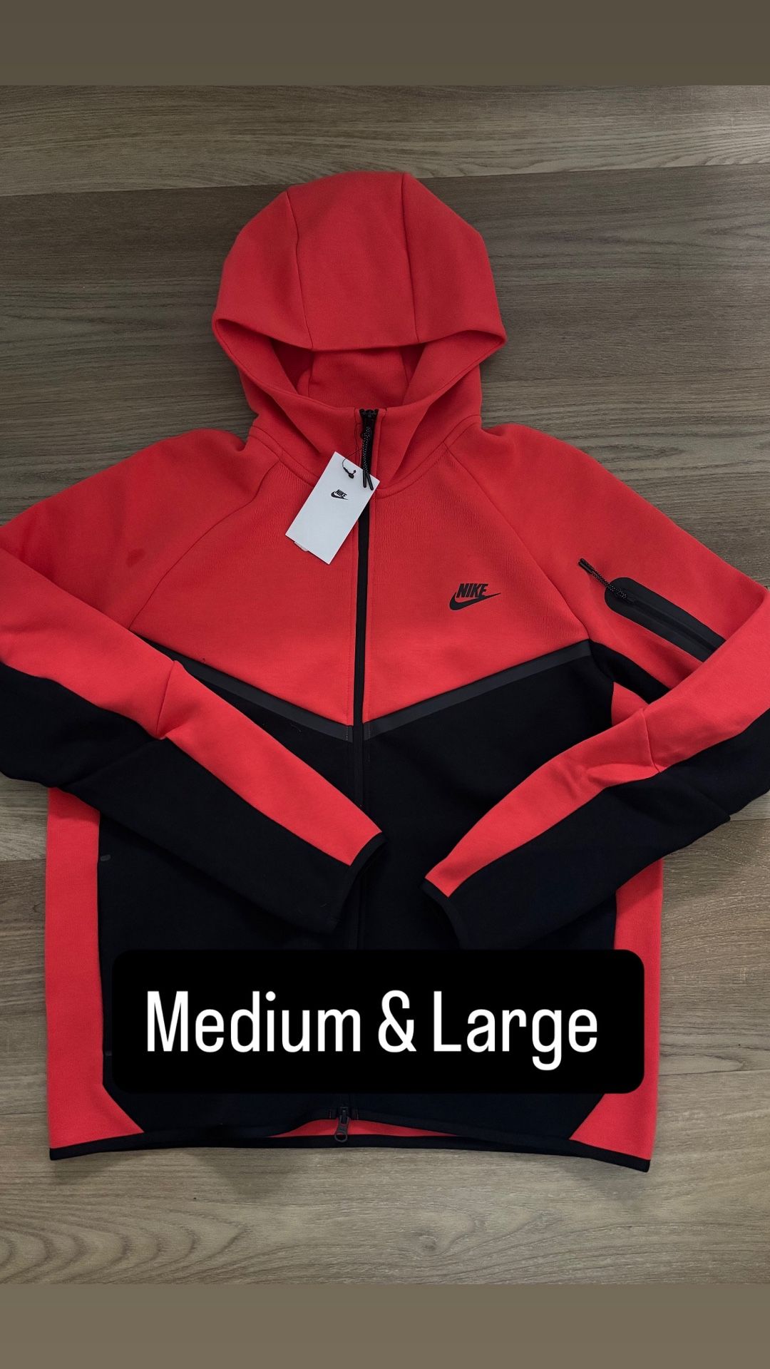 brand new nike tech fleece men’s Red & Black