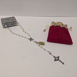 Pearl Rosary In Box