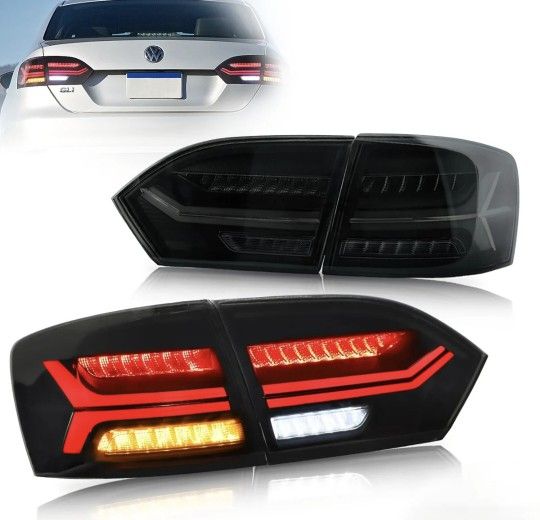 Smoked full LED Tail Lights For Volkswagen Jetta MK6 2012-2014 w/Sequential