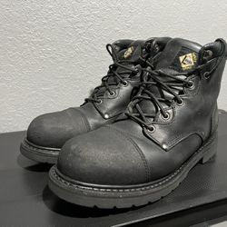 Steel Toe Leather Work Boots Size 9 
