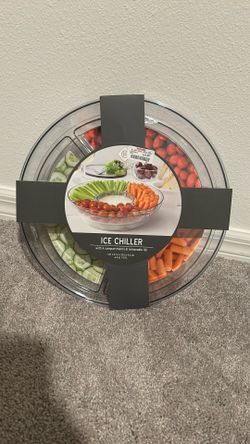 Ice Chiller With 4 Compartments & Removable Lid