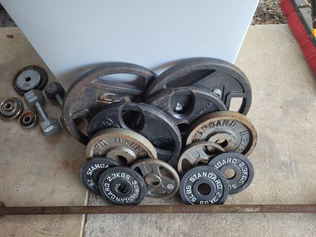 Olympic Weight Set With Bar $230