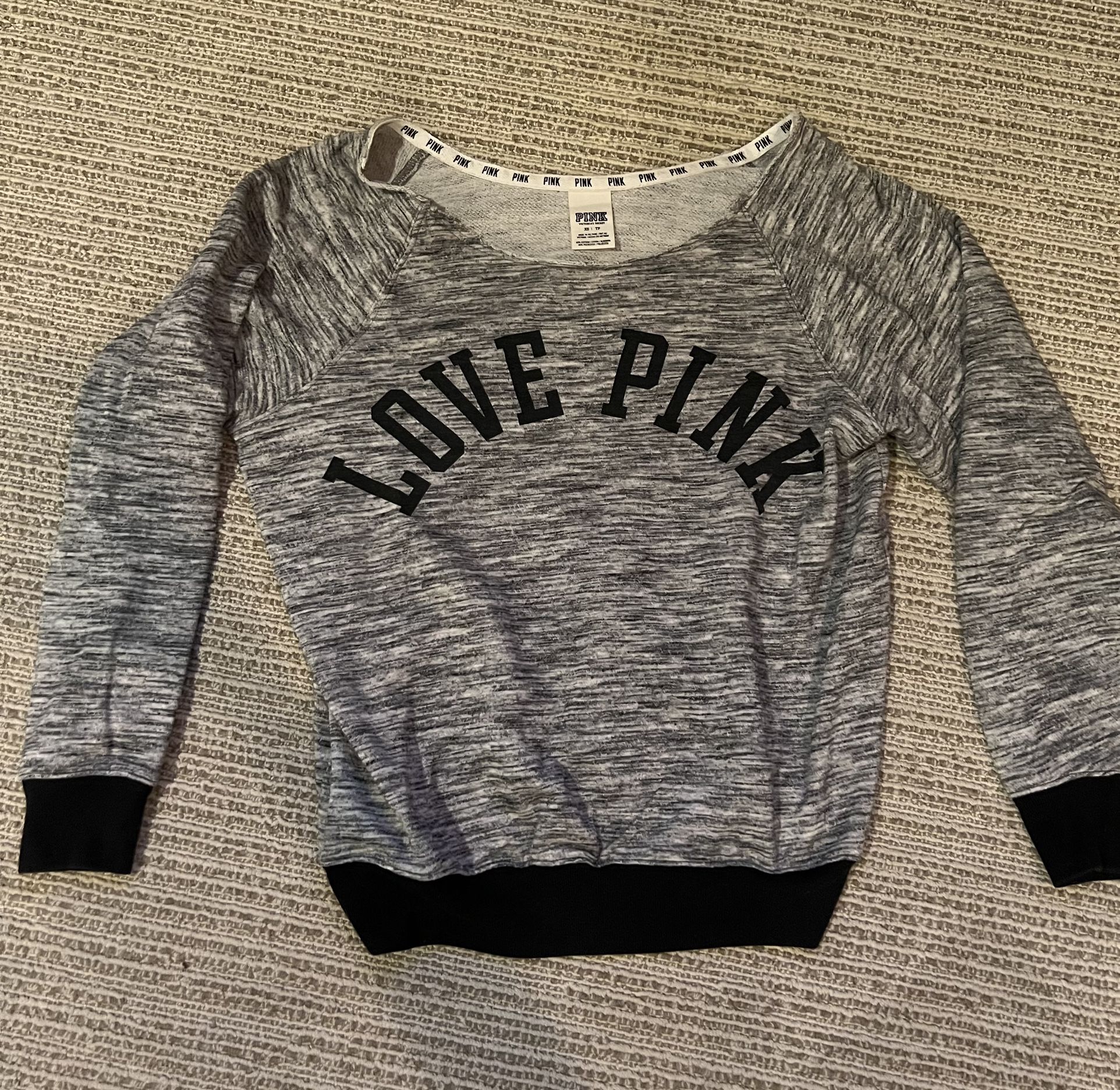 PINK-victoria's Secret Heather Gray Women's Crewneck Sweatshirt