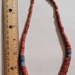 Coral Denim Sponge Choker