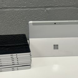 10 Microsoft Surface go 2 No charger no keybaord for $600, they have 64gb hard drive 4gb ram they are Core i5. They don’t have operating system at the