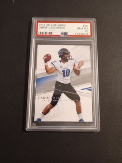 2014 SP Authentic Jimmy Garoppolo Rookie  # 95. PSA 10.