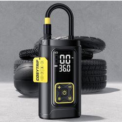 Tire Inflator Portable Air Compressor for Car Tires, 150PSI Digital Tire Pump with Gauge, LED Light, Auto Shut-Off, Fast Bike Air Pump for Car Tires, 