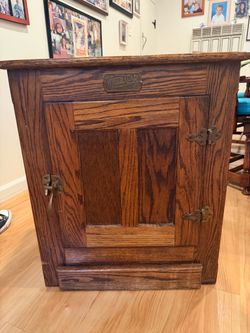 Brown Clad Antique Oak Ice Box