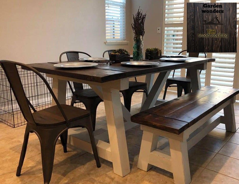 Custom Made Farmhouse Style Dining Tables.