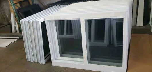 White Vinyl Sliding Windows – Lot