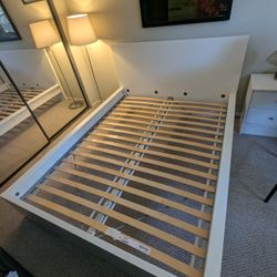 IKEA Queen Bed Frame - White, MALM (retail price: $339)