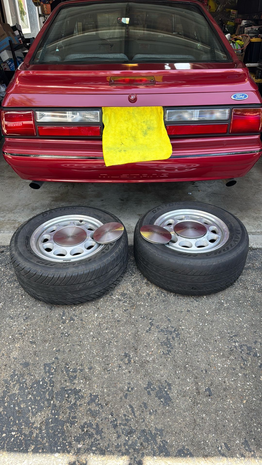 Foxbody Mustang 10 Hole Wheels With Original Caps