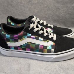 Vans Ward Iridescent Checkered Shoes Size Women's 8
