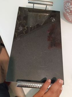 Granite tray for serving cheese.$20