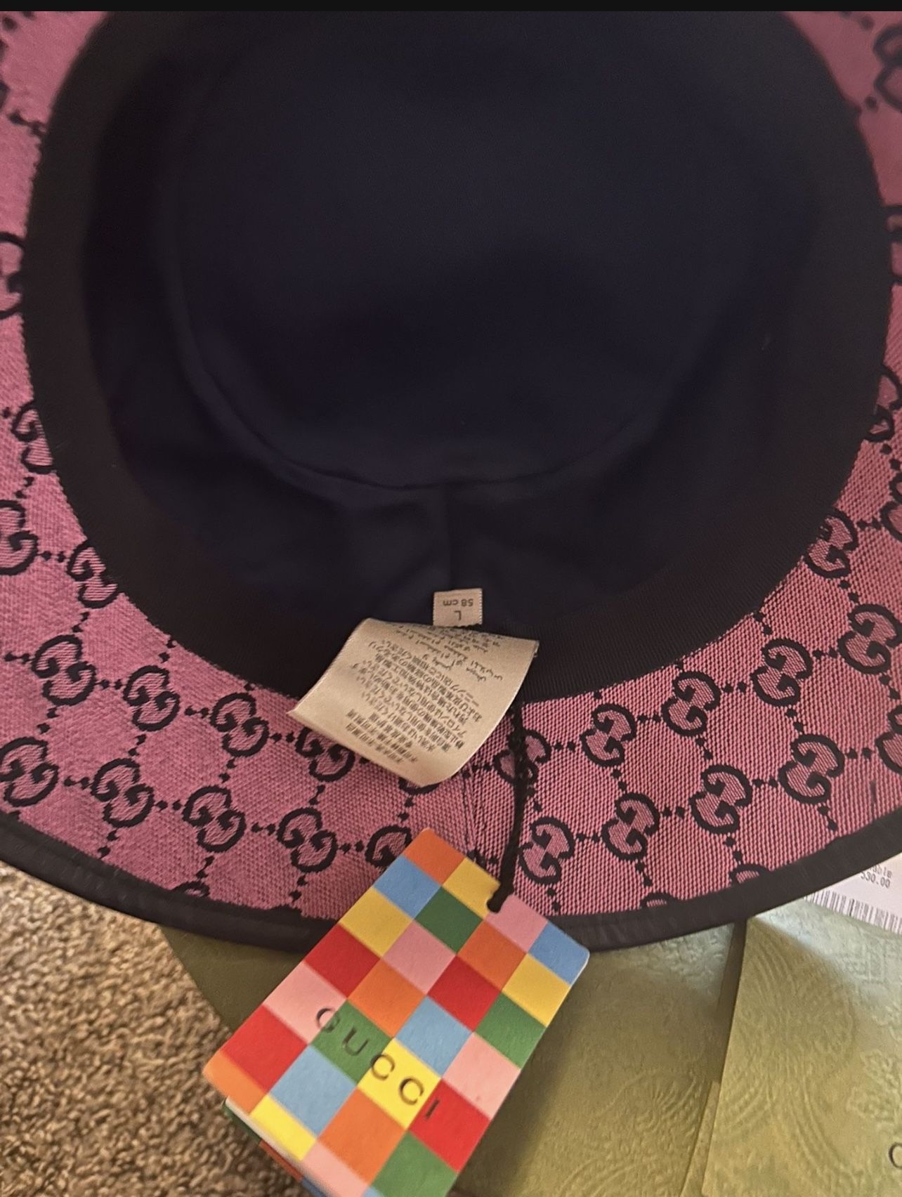 Pink Authentic Gucci Hat 