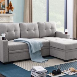 Brand New Sectional Sofa With Storage / Sofa Cama con Almacenamiento …. Fast 🚚