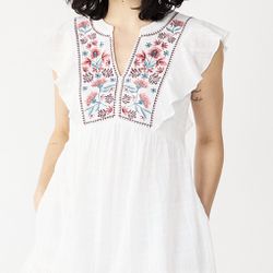 Beautiful Embroidered White Dress