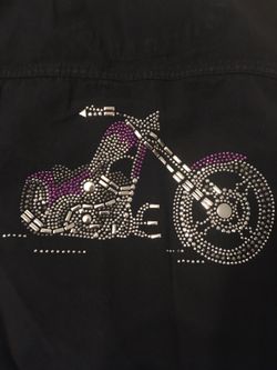Black Denim Tie Down Biker’s Shirt