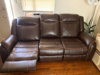 Brown recliner couch