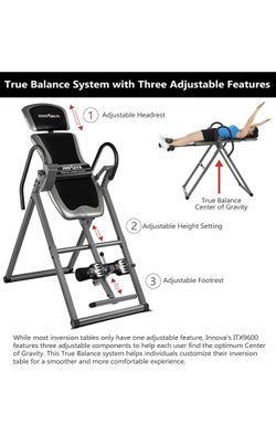 INNOVA HEALTH AND FITNESS ITX9600 Heavy Duty Inversion Table