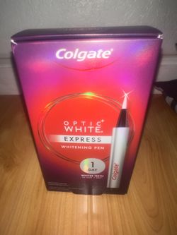 Colgate Optic White Express Teeth Whitening Pen with 35 Treatments, Enamel Safe, Designed for No Tooth Sensitivity, 0.08 oz