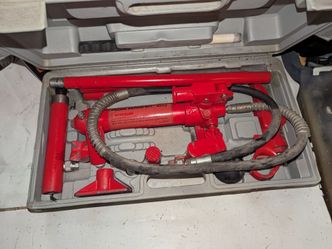 4 Ton (8800 lbs) Hydraulic Porta Power Jack Air Pump Auto Lift Ram Body Frame Repair Kit Heavy