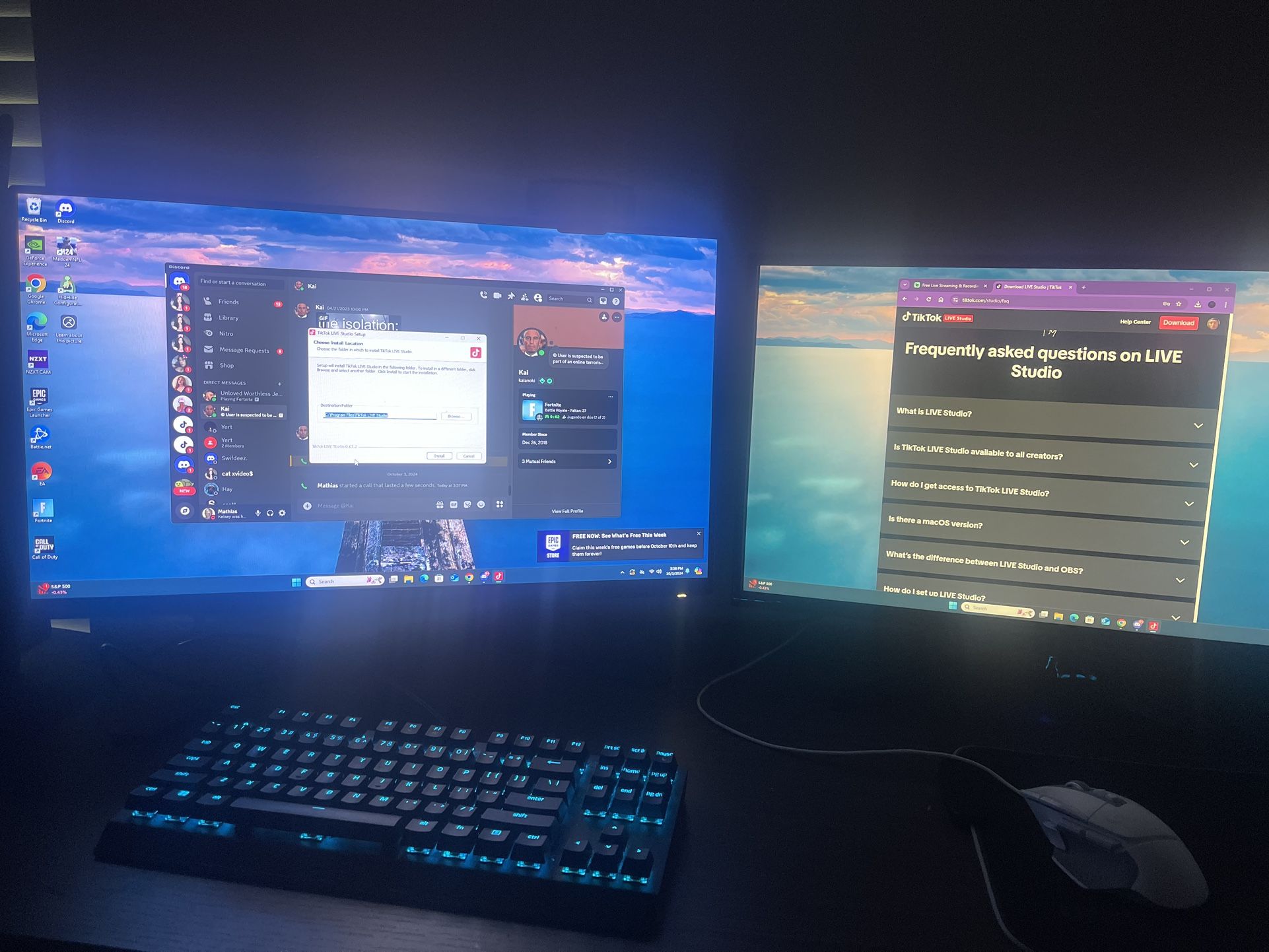 Gaming PC Setup Good Price