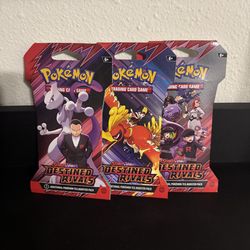 3 Pokémon destined rivals sleeved booster pack