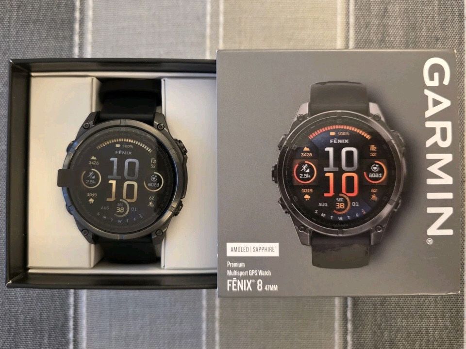 Garmin Fenix 8 - 47mm - AMOLED - Sapphire - Titanium Carbon Grey DLC - Excellent