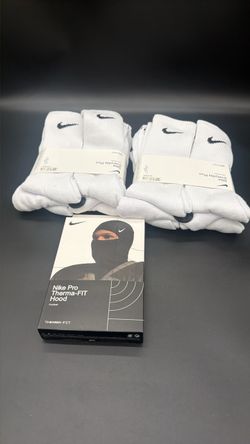 3-$20 Nike Pro Therma-FIT Hood or white Nike 6 packs socks choose any 3 for $20