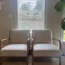Eaters Wood Arm Chairs 