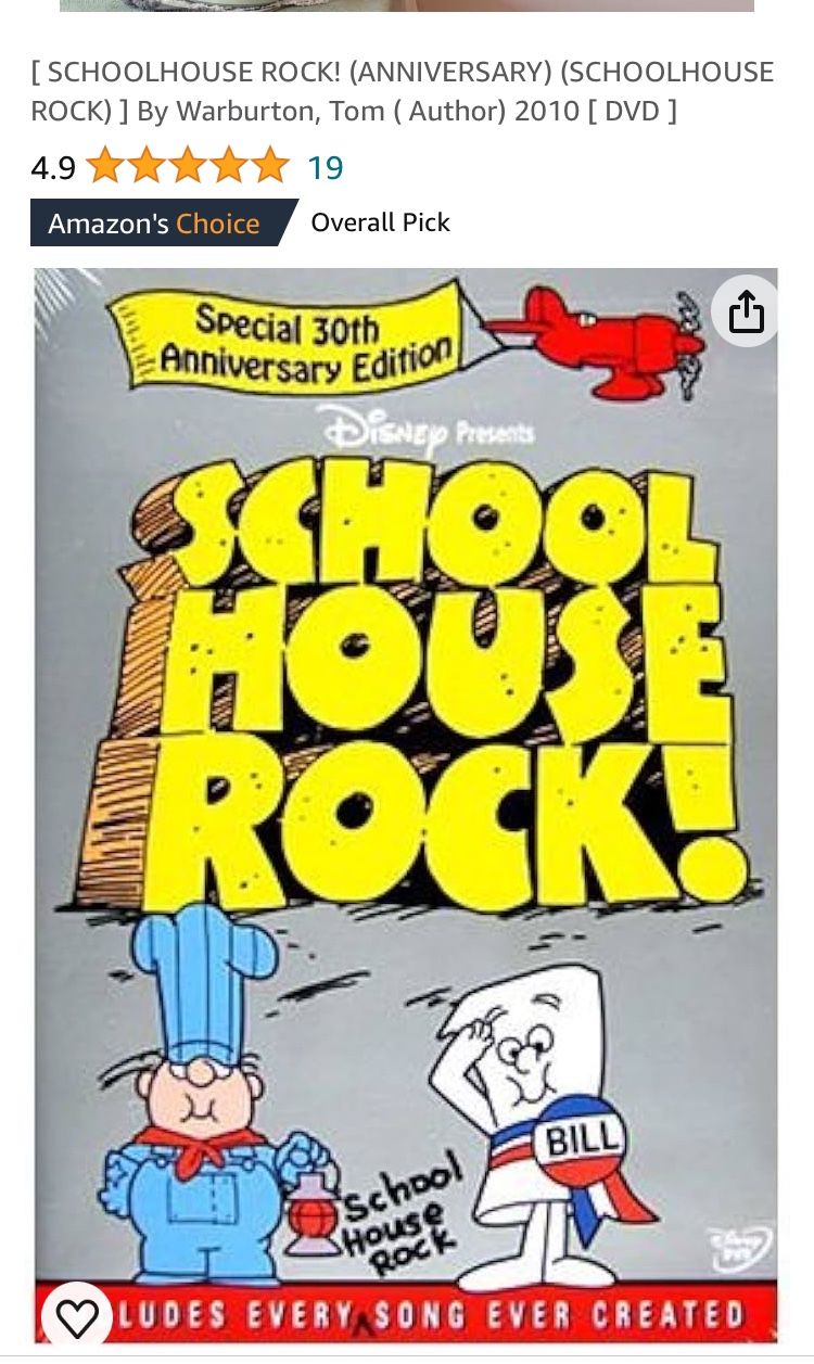 School House Rock DVD Set 30th Anniversary Edition