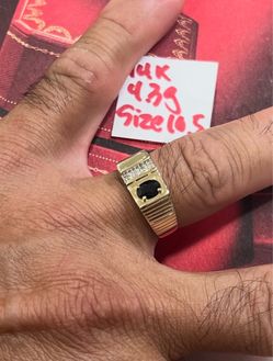 14K Solid Gold Ring With Diamonds 💎 Stones For Wedding 4.3Gr Size 10.5
