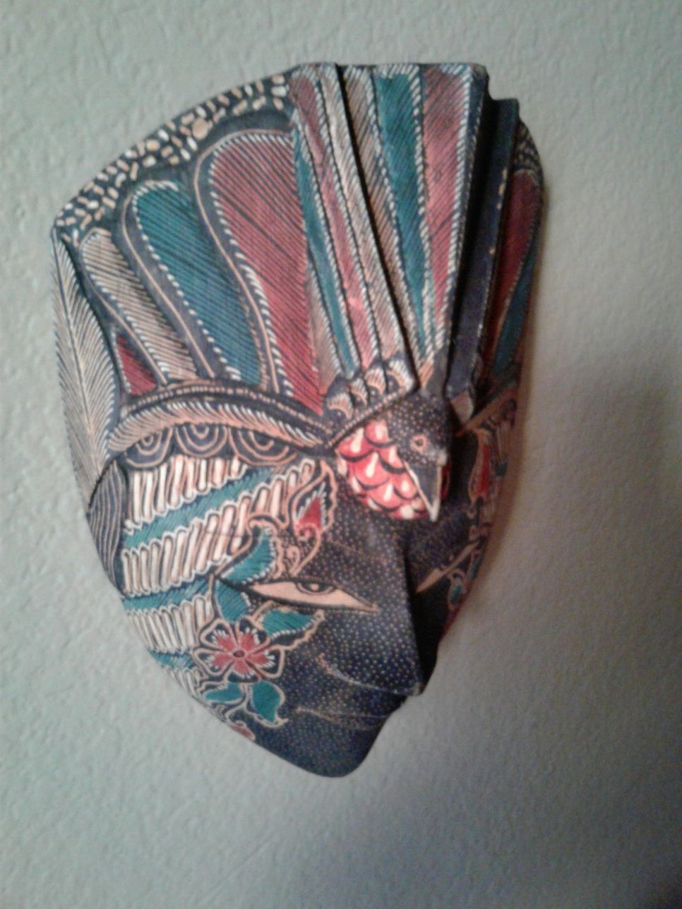 Decorated wooden mask