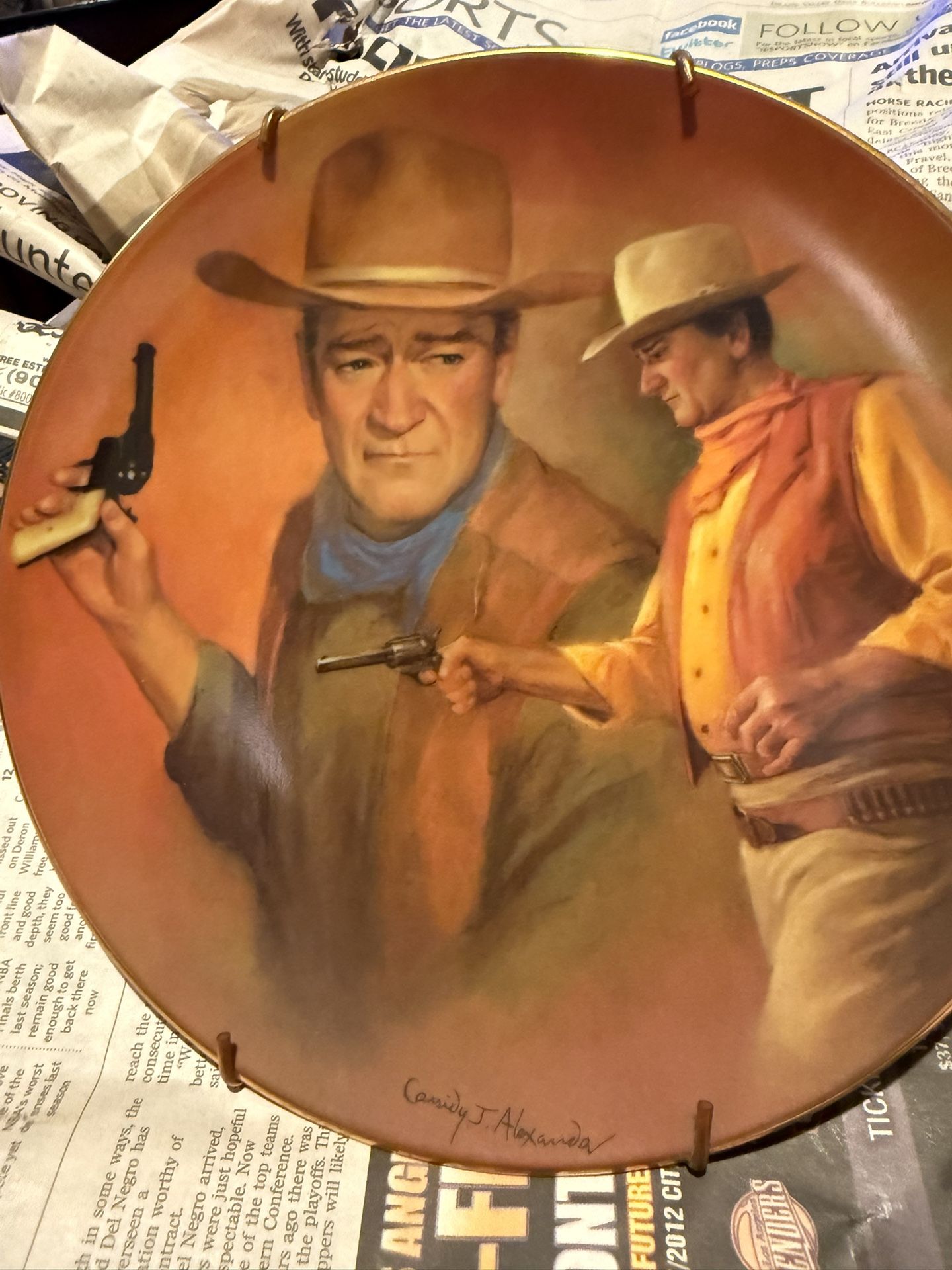 John Wayne Collectible Plates X 11