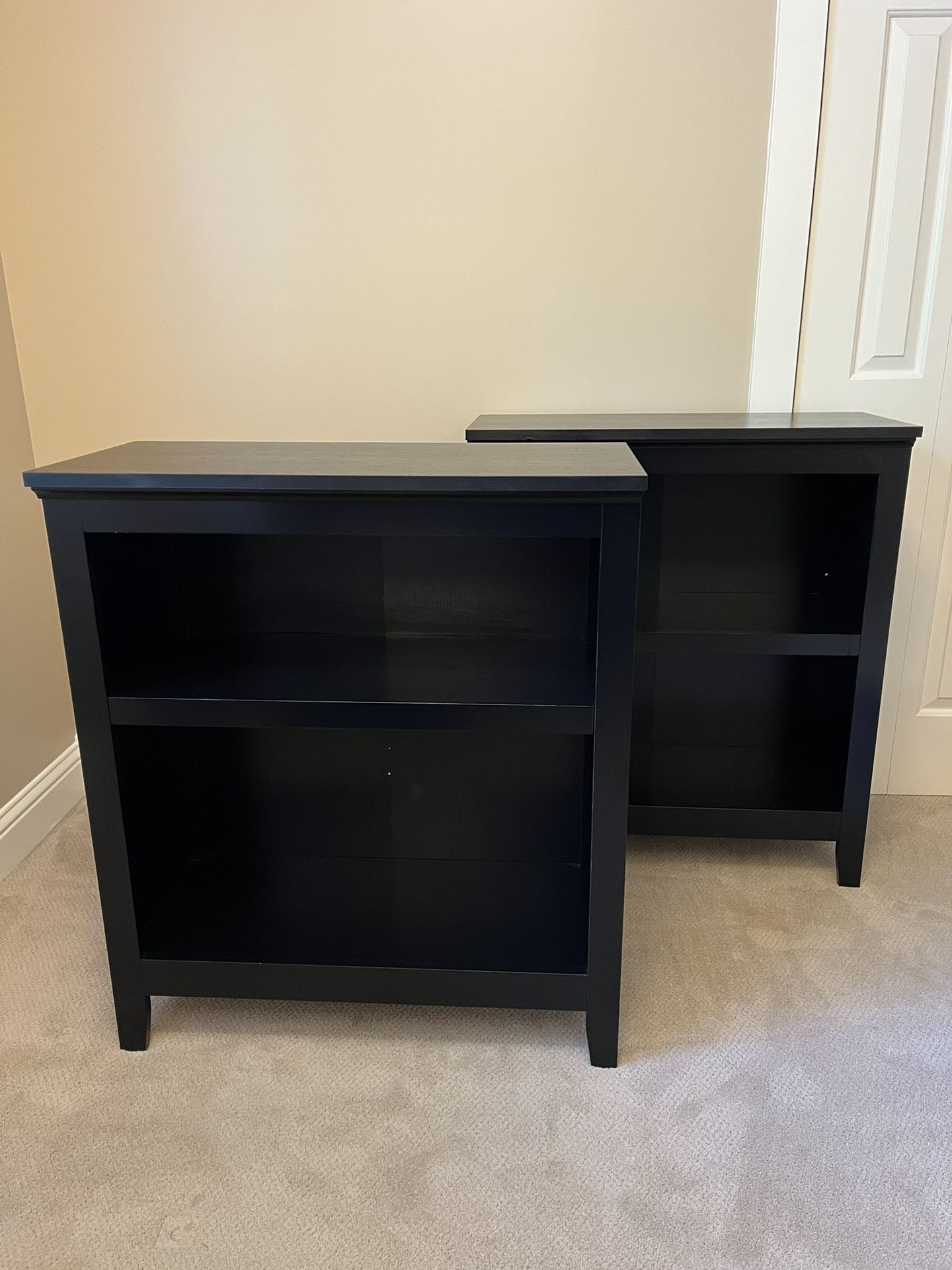 36” Black Bookcases