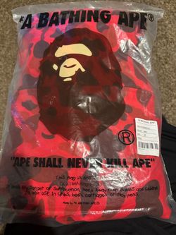 A Bathing Ape zip up jacket(Red).