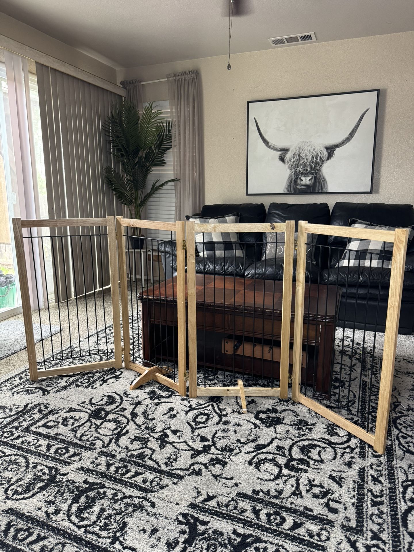 New Wood 36” Extra Tall Freestanding Pet Fence Room Divider